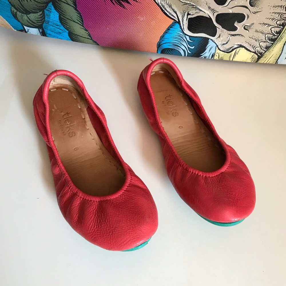 Tieks Women’s Poppy Italian Leather Ballet Flats Sz 6